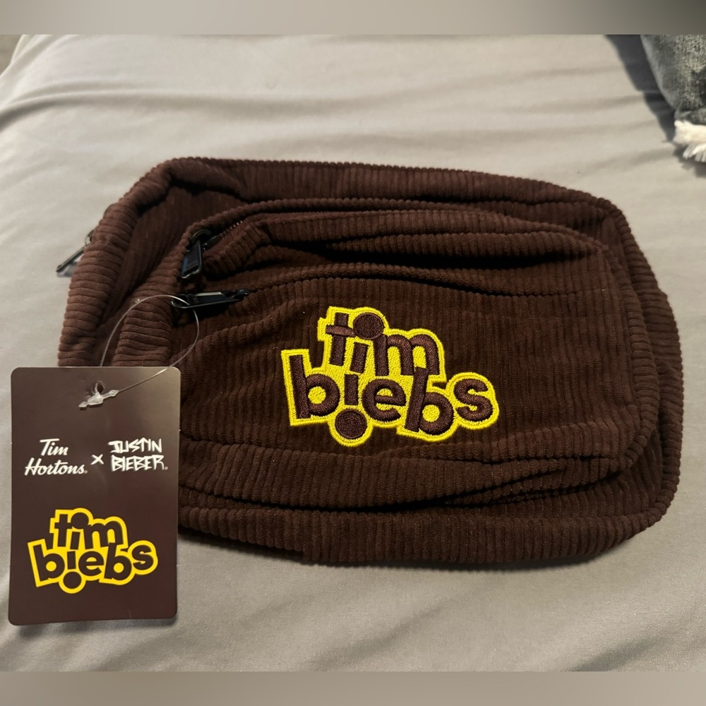 Tim Hortons Brown Corduroy Waist Bag